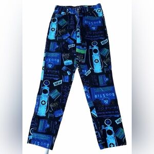Vintage Guy O'Sport Blue and Black Pants Jeans Oil Gasoline Theme Size 11